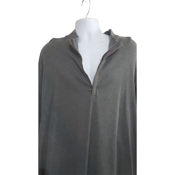Cutter & Buck Mens Long Sleeve Shirt Quarter Zip Mock Neck Gray 4XT - Picture 8 of 8